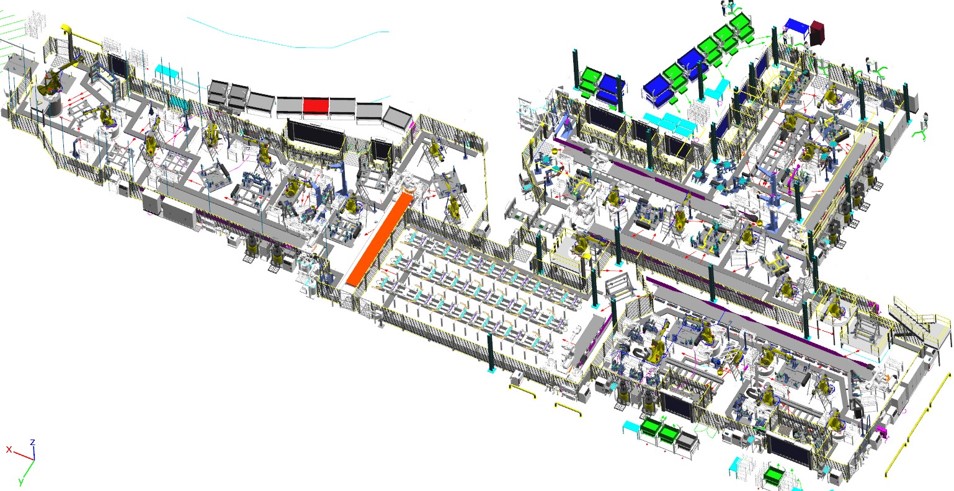 Rear floor assembly zone layout detail