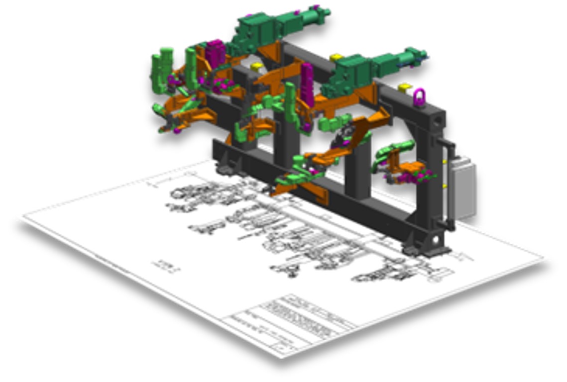 Arc weld tooling fixture for cross car beam robot cells